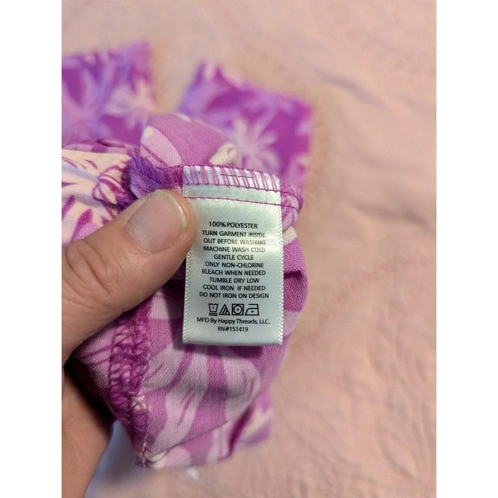 Purple floral‎ pants Little mermaid 3T